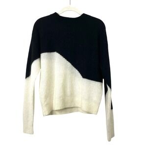 Withblack Frida mohair wool color block sweater Size XS white black minimalistic